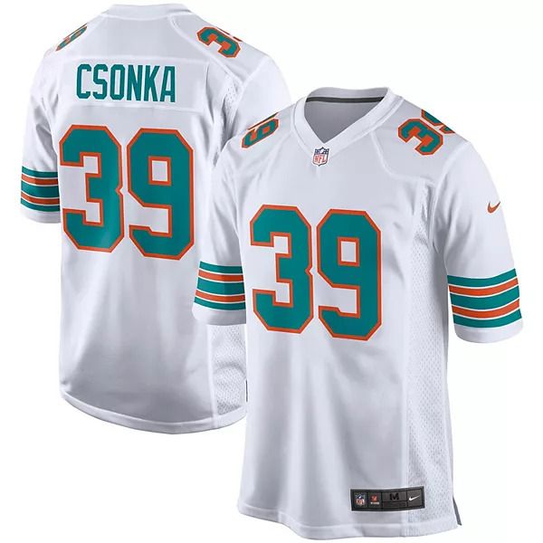 Men Miami Dolphins #39 Larry Csonka Nike White Retired Player NFL Jersey